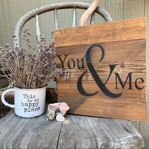 Wood Sign Second Hand by Nature Reclaimed Wood 10” x 10”​​​​​​​​